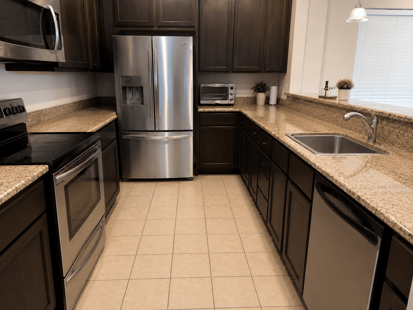 Clean kitchen after house cleaning