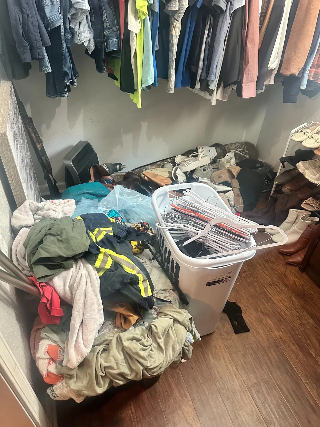 Closet declutter and reset before