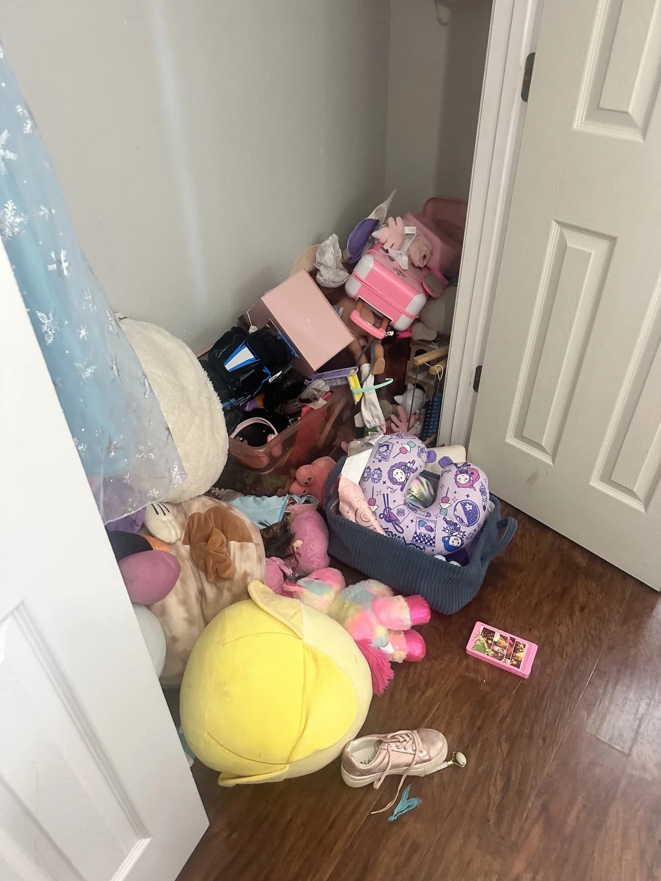 Kids closet reset before