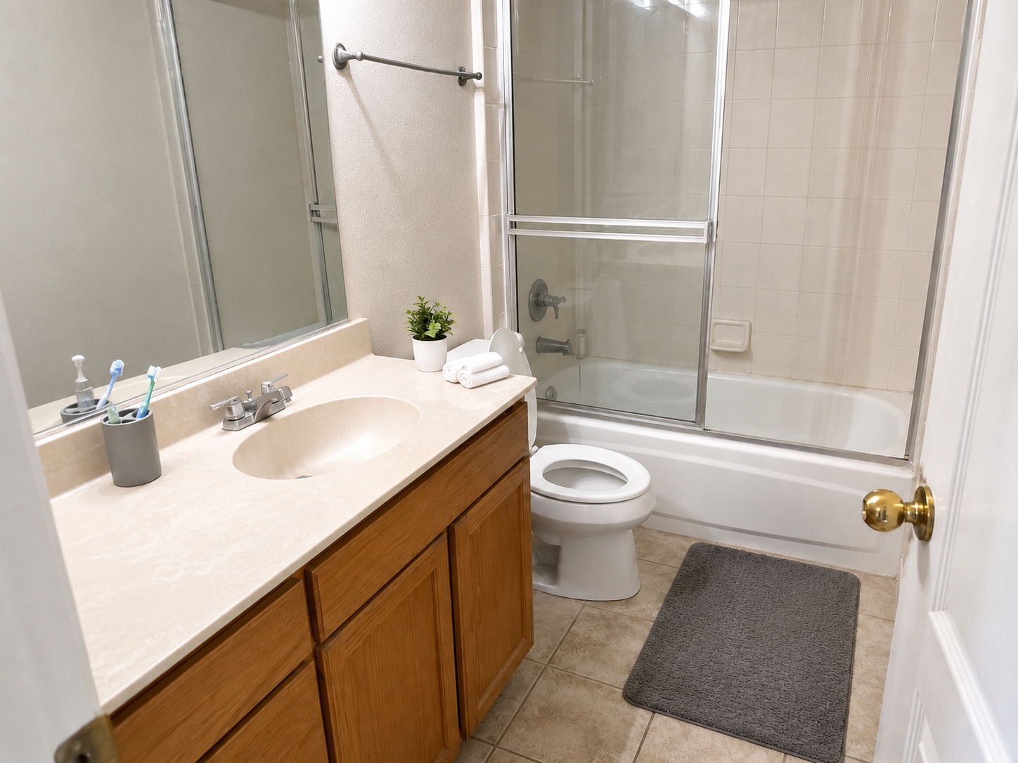 Bathroom refresh after cleaning