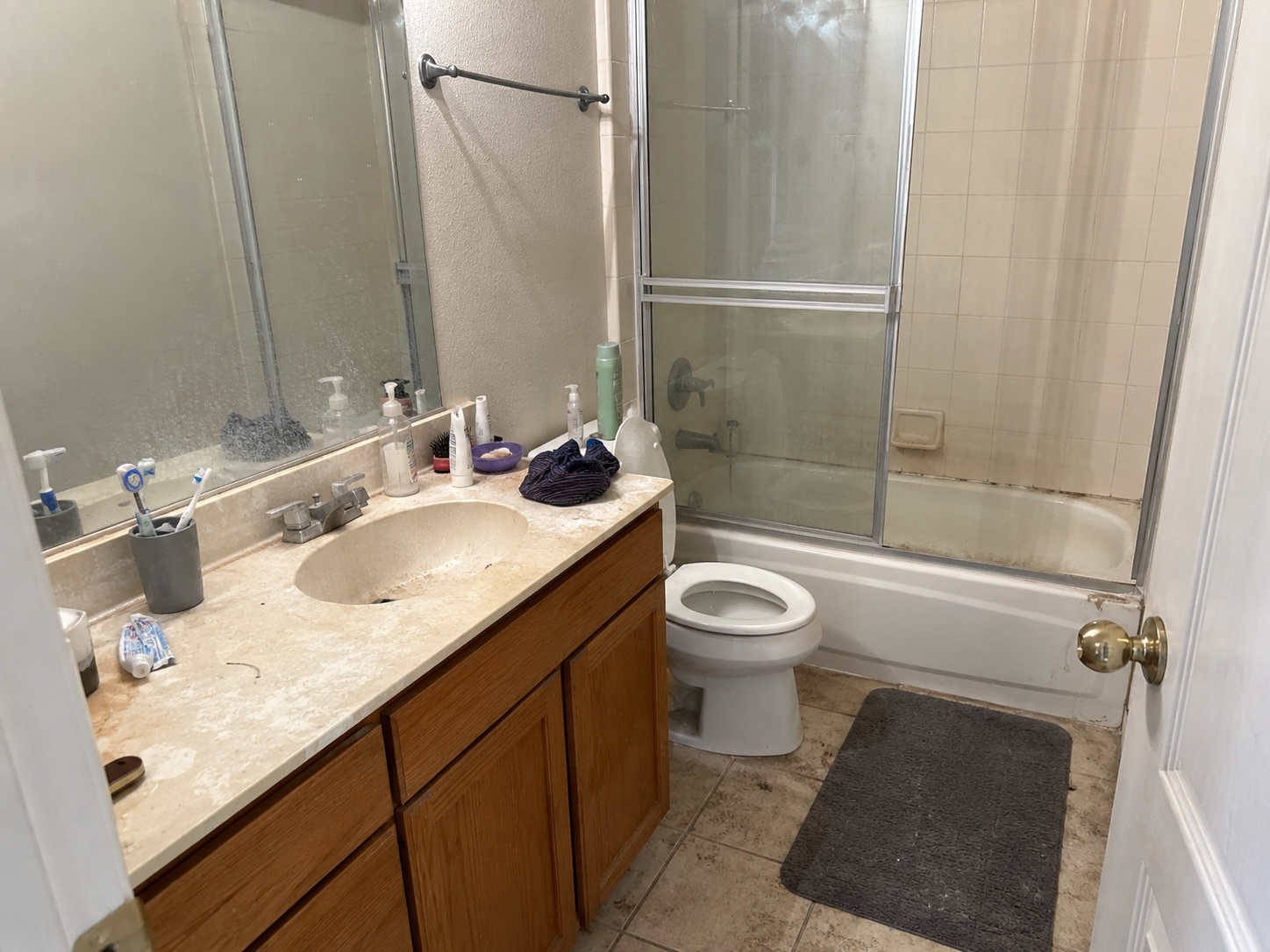 Bathroom refresh before cleaning