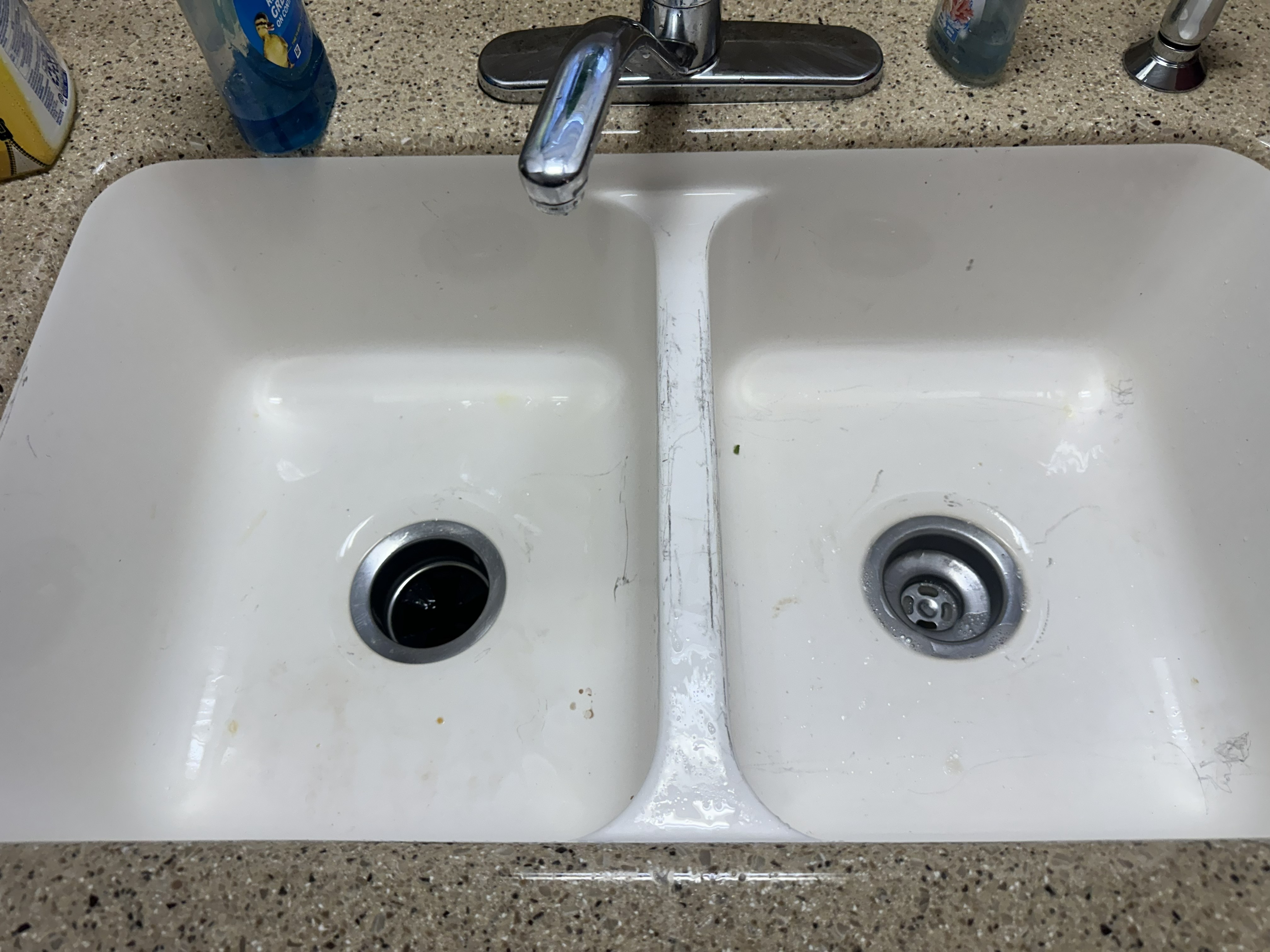 Kitchen reset before cleaning